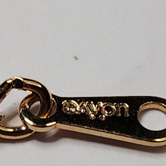 Vintage Avon 44" Gold Tone Chain Necklace Red Glass Orbs Spring Clasp - Picture 7 of 9